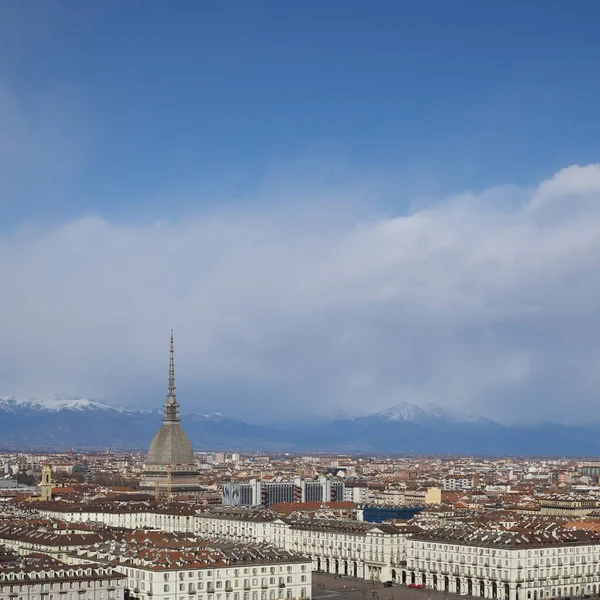 Vue Aérienne Ville Turin Italie — Photo