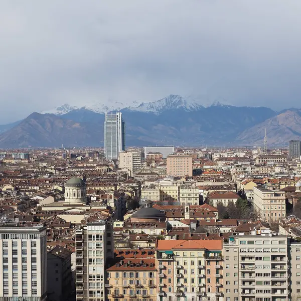 Talya Nın Torino Kentinin Hava Manzarası — Stok fotoğraf