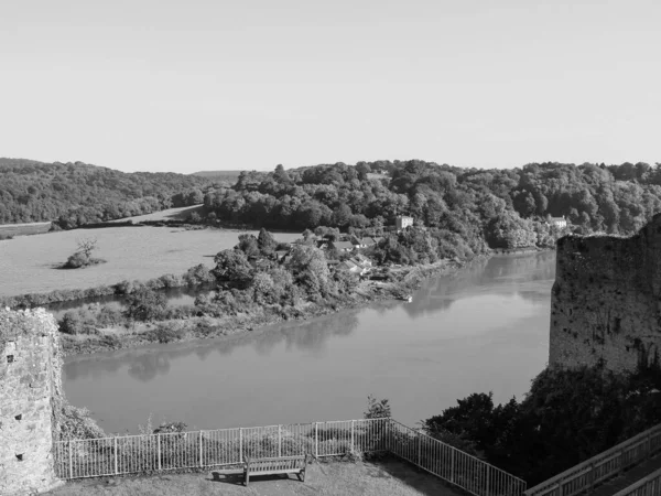 River Wye Galce Afon Gwy Chepstow Ngiltere Galler Arasındaki Sınırı — Stok fotoğraf