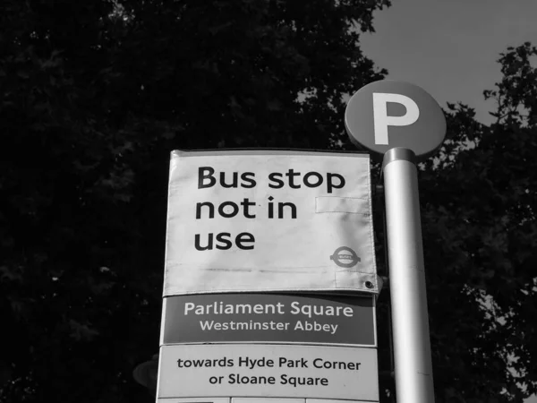 Londres Royaume Uni Circa Septembre 2019 Arrêt Bus Parliament Square — Photo