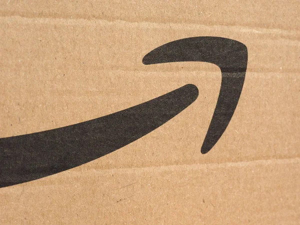 Seattle Usa Circa January 2020 Amazon Sign Cardboard Packet — 스톡 사진
