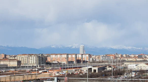 Turin Italy Circa February 2020 Aerial View City — Stockfoto