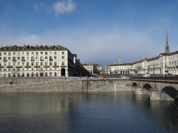 Turín Italia Circa Febrero 2020 Piazza Vittorio Emanuele —  Fotos de Stock