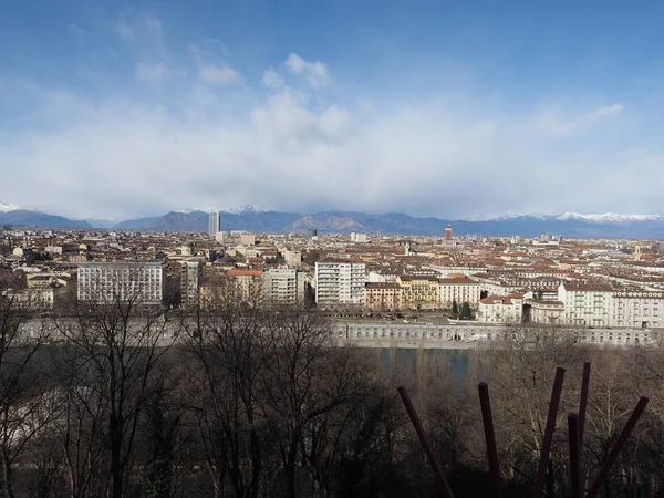 Turin Italy Circa February 2020 Aerial View City — Zdjęcie stockowe