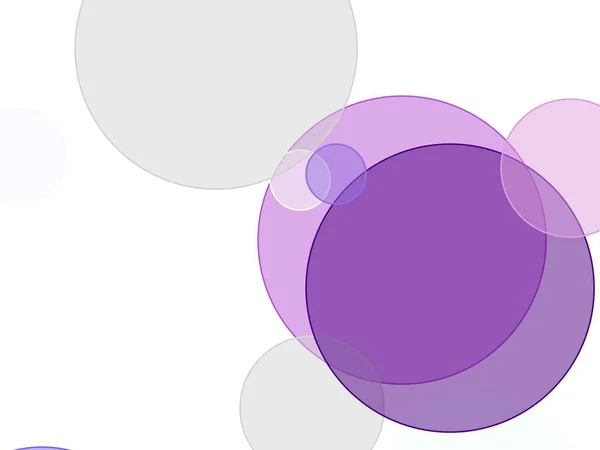 Abstract Minimalist Grey Violet White Illustration Circles Useful Background — 图库照片