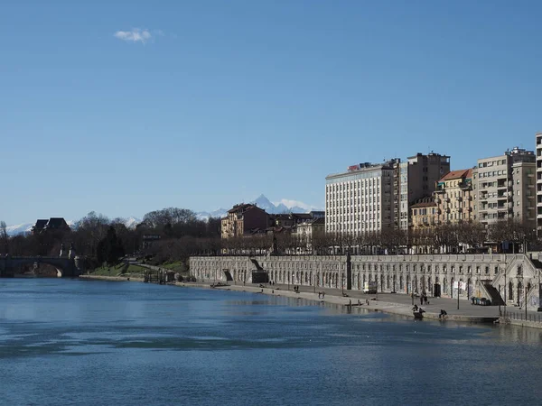 Turin Italie Circa Février 2020 Fiume Signifiant Rivière — Photo