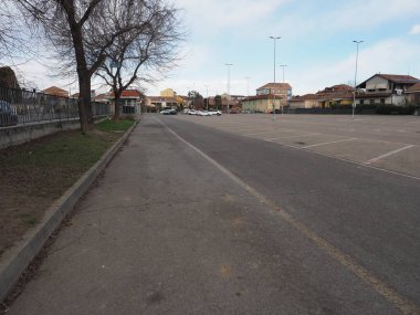 Settimo Torinese, İtalya - Şubat 2020: Pazar Meydanı