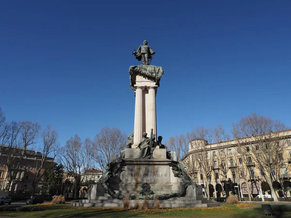 Torino Italia Circa Febbraio 2020 Monumento Vittorio Emanuele — Foto Stock