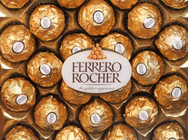 ALBA, ITALY - CIRCA FEBRUARY 2020: Ferrero Rocher chocolate