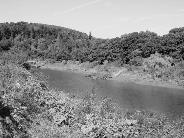 Wye Folyó Afon Gwy Walesi Nyelven Jelöli Anglia Wales Határát — Stock Fotó