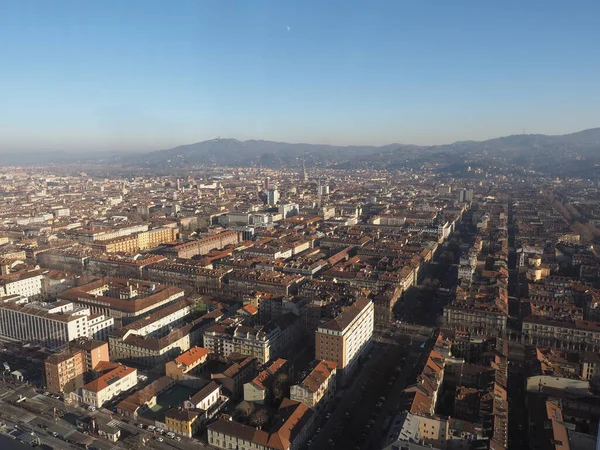 Vista Aérea Ciudad Turín Italia Con Piazza Castello — Foto de Stock