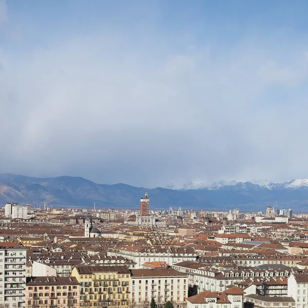 Luftaufnahme Der Stadt Turin Italien — Stockfoto