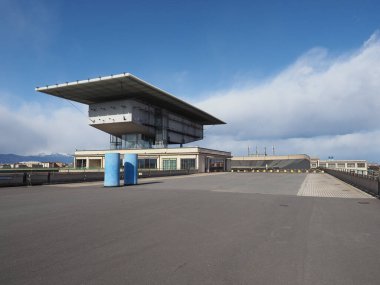 Torino, İtalya - Şubat 2020: Pinacoteca Agnelli sanat galerisi Renzo Piano tarafından Lingotto eski Fiat otomobil fabrikasında tasarlandı