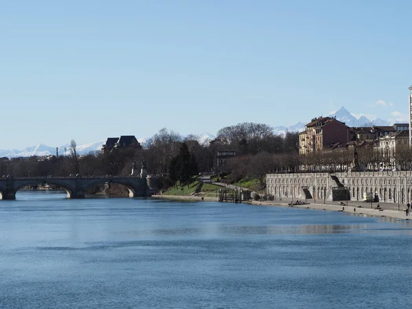 Turin Italy Circa February 2020 Fiume Meaning River — 스톡 사진