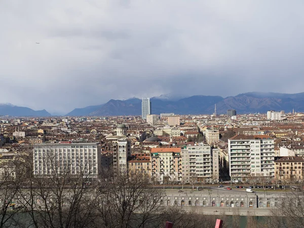 Turin Italy Circa February 2020 Aerial View City — Stok fotoğraf