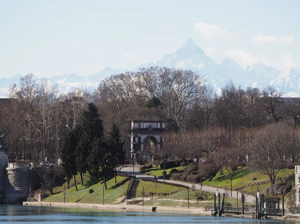 Turin Italien Februar 2020 Stadtpark Parco Del Valentino — Stockfoto