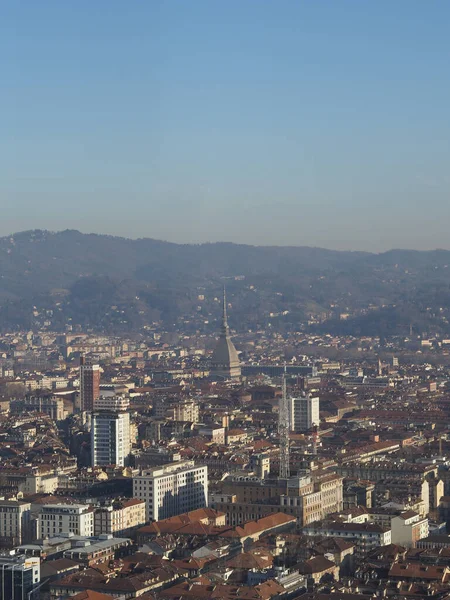 Vista Aérea Ciudad Turín Italia Con Piazza Castello —  Fotos de Stock