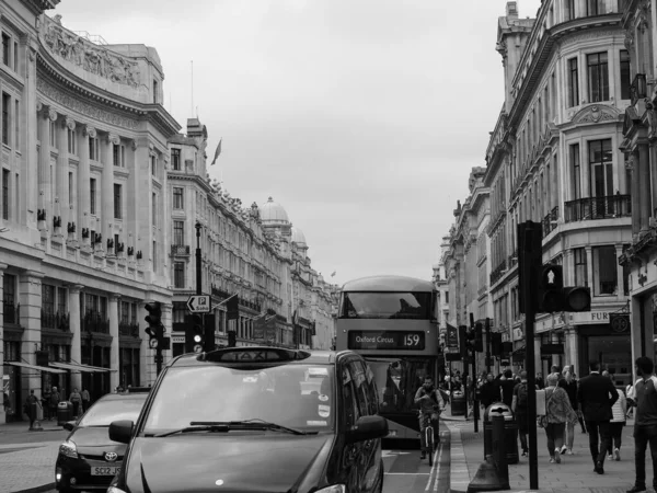 London Circa Eptember 2019 Regent Caddesi Ndeki Insanlar Siyah Beyaz — Stok fotoğraf