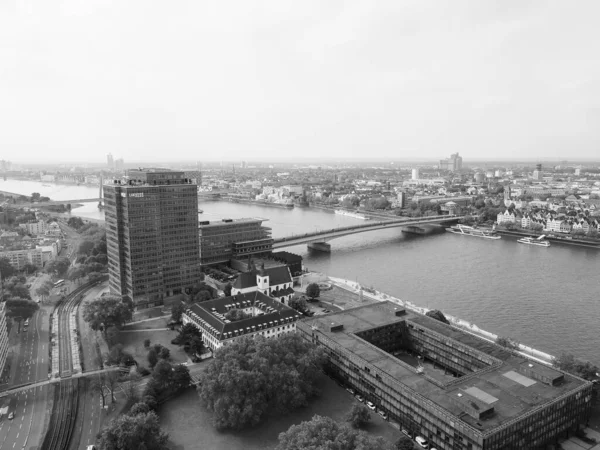 Koeln Germany Circa August 2019 Air View City Black White — 图库照片