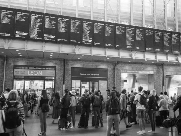 London Circa September 2019 Travellers King Cross Railway Station Black — Stock Photo, Image