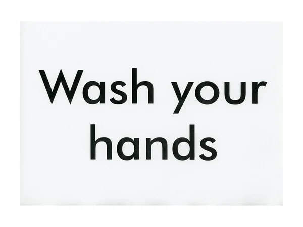 Makeshift Wash Your Hands Sign Printed Sheet — Stock Photo, Image