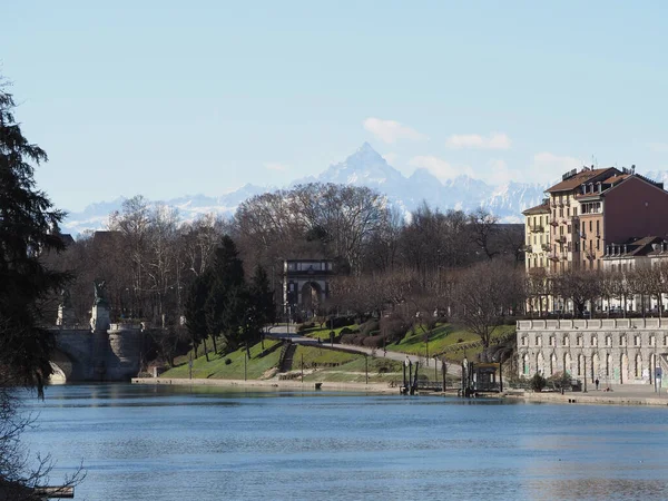 Turin Italy Circa February 2020 Fiume Meaning River — стокове фото