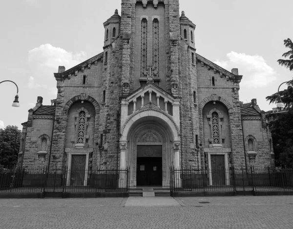 Kostel Santa Rita Cascia Turíně Itálie Černobílém — Stock fotografie