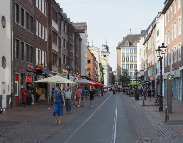 Düsseldorf Deutschland August 2019 Menschen Der Innenstadt — Stockfoto