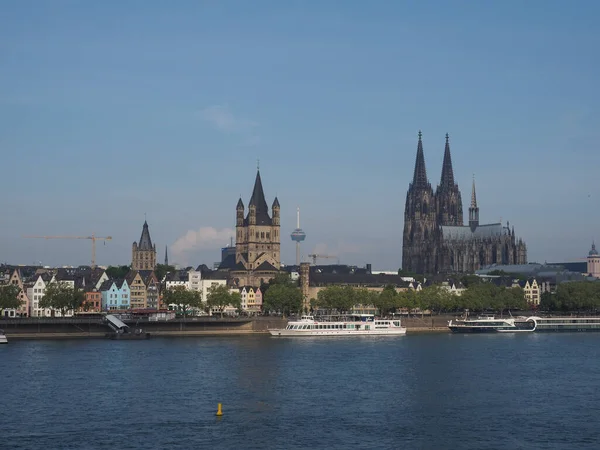 Koeln Deutschland Circa August 2019 Blick Auf Die Skyline Der — Stockfoto