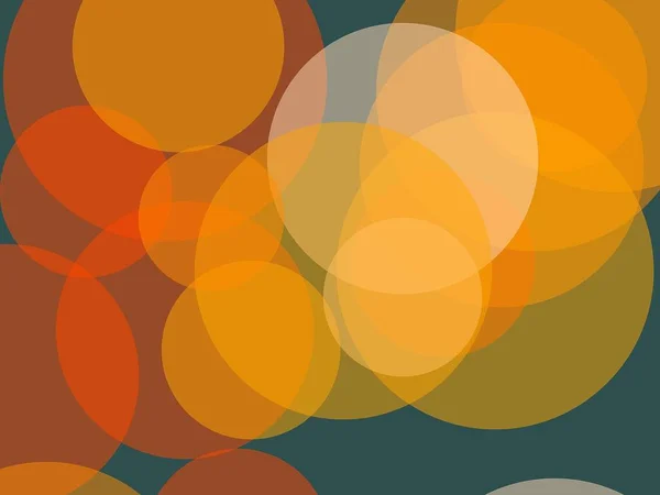 Abstraktní Minimalistická Oranžová Ilustrace Kruhy Tmavým Břidlicově Šedým Pozadím — Stock fotografie