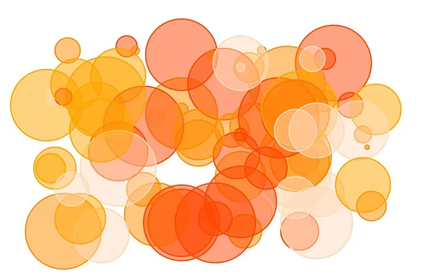 Abstract minimalist orange illustration with circles and white background