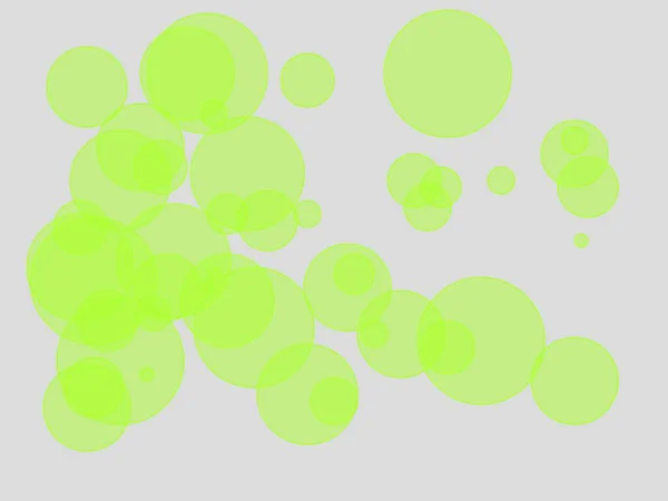 Abstrakte Minimalistische Grüne Illustration Mit Kreisen Und Gainsboro Hintergrund — Stockfoto