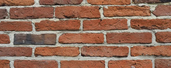 Wide Red Brick Wall Useful Background — Stock Photo, Image