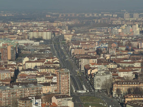 Légi Kilátás Város Torino Olaszország Felé Néző Piazza Statuto Tér — Stock Fotó