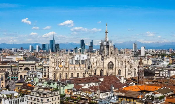 Luftaufnahme Vom Dom Milano Gotische Kathedrale Kirche Mailand Italien — Stockfoto