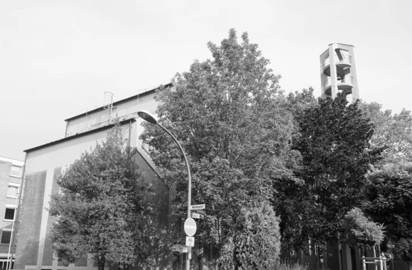 Iglesia Sankt Pankratius Koeln Alemania Blanco Negro —  Fotos de Stock