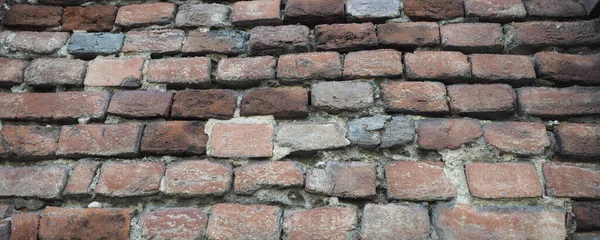 Старая Стена Красного Кирпича — стоковое фото