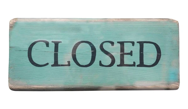 Closed Sign Shop Window Isolated White Background — Stock Photo, Image