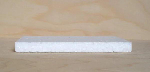 White Expanded Polystyrene Plastic Texture Useful Background — Stock Photo, Image