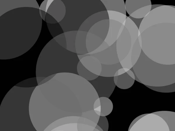 Abstracte Minimalistische Grijze Illustratie Met Cirkels Zwarte Achtergrond — Stockfoto