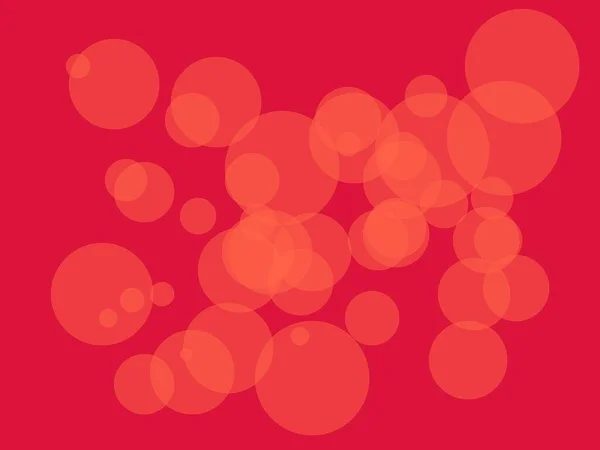 Abstracte Minimalistische Rode Illustratie Met Cirkels Karmozijnrode Achtergrond — Stockfoto