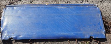 geniş mavi hurda metal dokusu arkaplan olarak kullanışlıdır