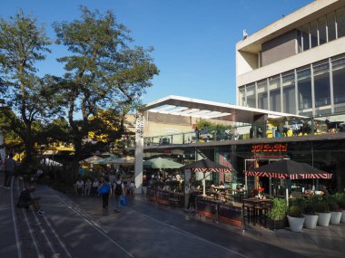 LONDON, UK - CIRCA SEPTEMBER 2019: The Royal Festival Hall built as part of the Festival of Britain national celebrations in 1951 is still in use as a major music and entertainment venue