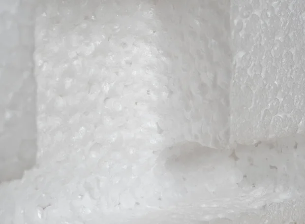 Vit Expanderad Polystyren Plast Konsistens Användbar Som Bakgrund — Stockfoto