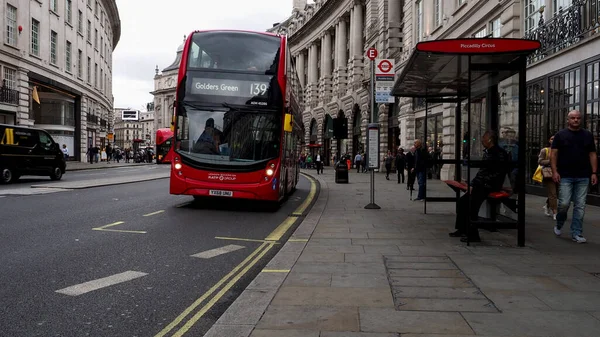 Londres Royaume Uni Circa Septembre 2019 Regent Street Avec Bus — Photo