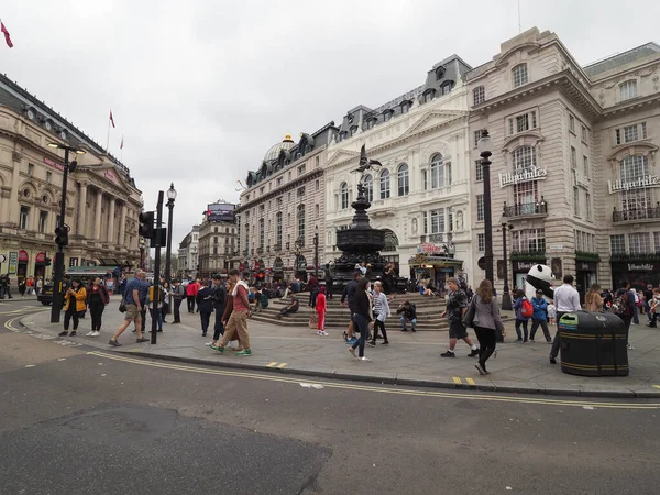 London Storbritannien Circa September 2019 Piccadilly Circus Med Staty Anteros — Stockfoto