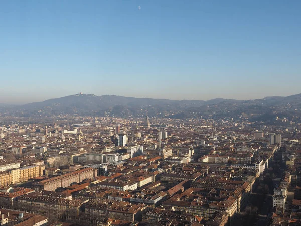 Luftaufnahme Der Stadt Turin Italien Mit Piazza Castello — Stockfoto