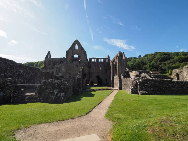 Tintern Circa Wrzesień 2019 Ruiny Opactwa Tintern Abaty Tyndyrn Walijsku — Zdjęcie stockowe