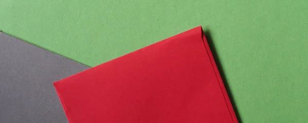 Breed Groen Rood Grijs Papier Textuur Nuttig Als Achtergrond — Stockfoto