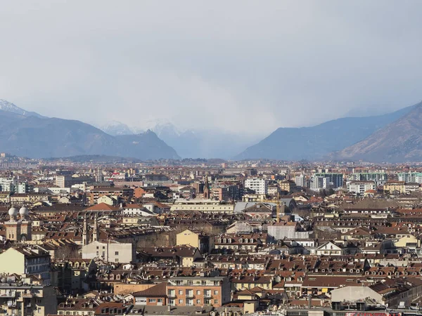 Luchtfoto Van Stad Turijn Italië — Stockfoto